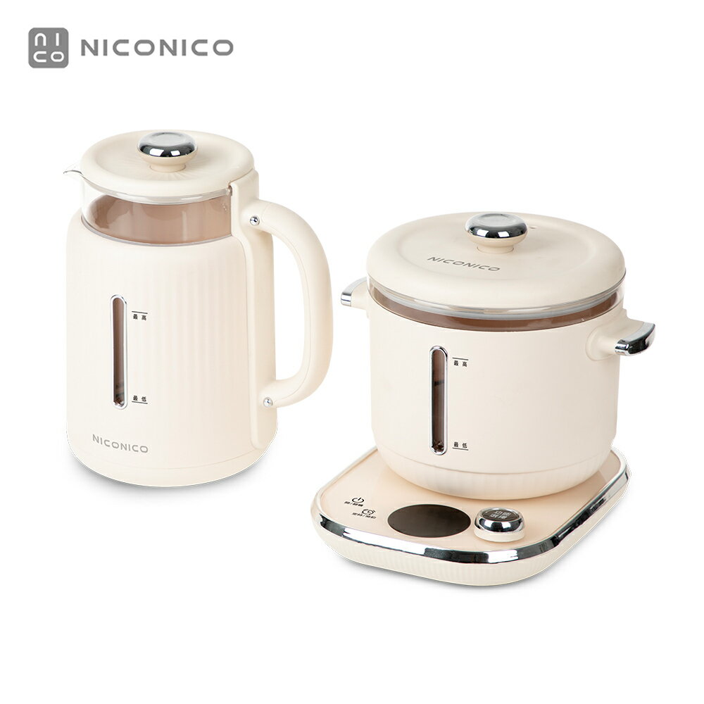 【一機六用+贈沙宣餐具組】NICONICO NI-SET2313 樂活玻璃料理鍋組 (電火鍋/美食鍋/快煮壺/燉煮鍋/煮蛋鍋/泡奶器) 4