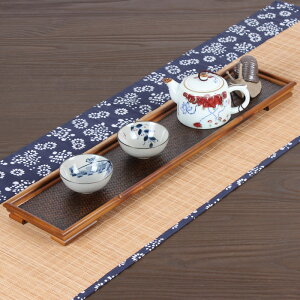 竹制席面茶盤 日式簡約小茶盤 實木四方杯托 手工 茶席茶具配件