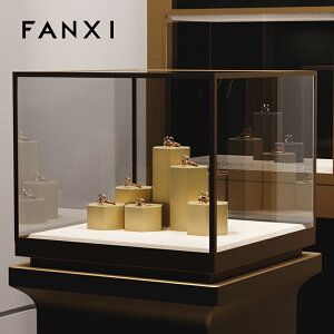 凡西FANXI首飾展示架六邊形專柜戒指耳飾吊墜陳列座金色SZ034