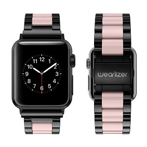強強滾p-【Wearlizer】Apple Watch 6/5/4/3/2/1 代 不銹鋼錶帶 酷粉 附調整工具