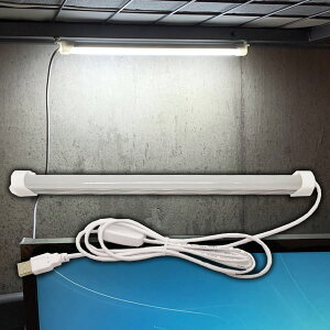 宿舍神燈-白光(附開關) 免打孔USB燈管 LED照明燈讀書燈夜燈USB日光燈管