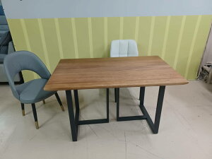 振新 實木烏芯木餐桌含L230鐵腳 可客製化尺寸