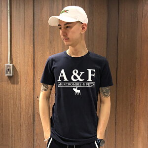 美國百分百【全新真品】Abercrombie & Fitch T恤 AF 短袖 T-shirt 短T 深藍 XS號 AN99