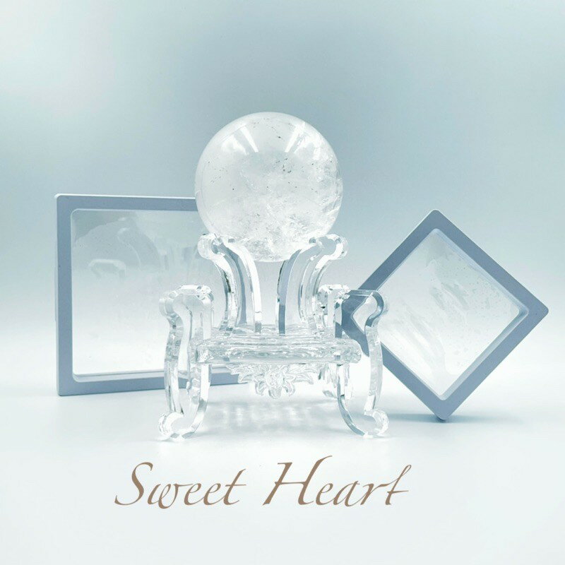 Sweet Heart 田芯精選 天然 巴西🇧🇷進口 白水晶球 6.8公分 非優化熔煉水晶❤️可搭七星陣 能量球