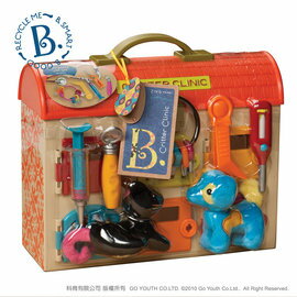 【淘氣寶寶】美國B.Toys感統玩具 Critter Clinic 寵物診所/可麗特寵物診所(橘色本體)