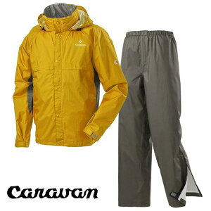 【日本 Caravan】中性 Air Refine Lite 雨衣雨褲套裝組『330 黃』0101909