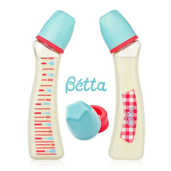 日本 Dr. Betta 手作防脹氣奶瓶 Jewel S3 Gingham-240ml (PPSU)