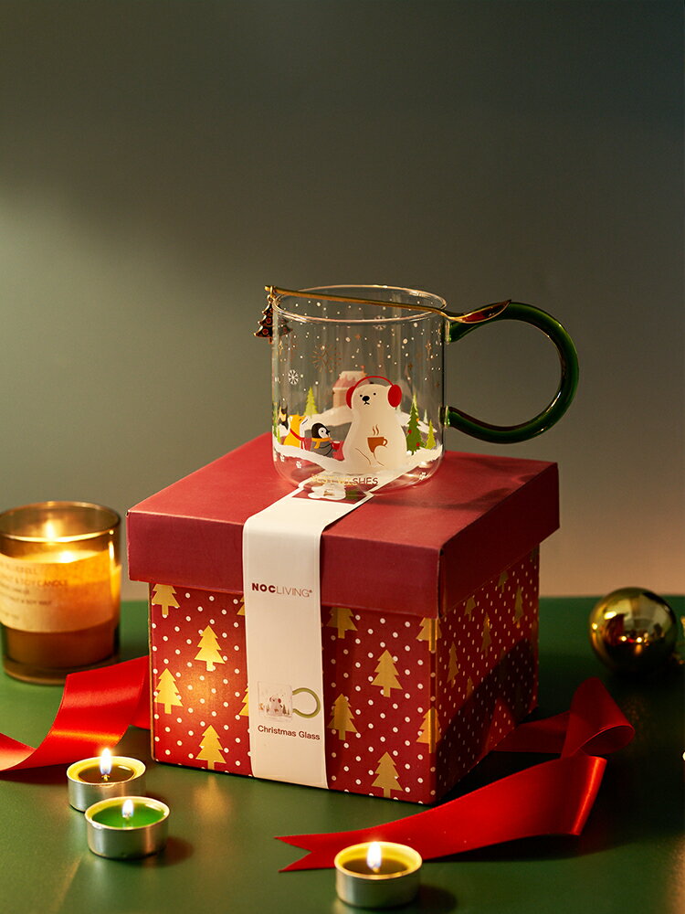 圣誕節杯子水杯高顏值杯女ins風系列禮物禮盒馬克杯姜餅人玻璃杯