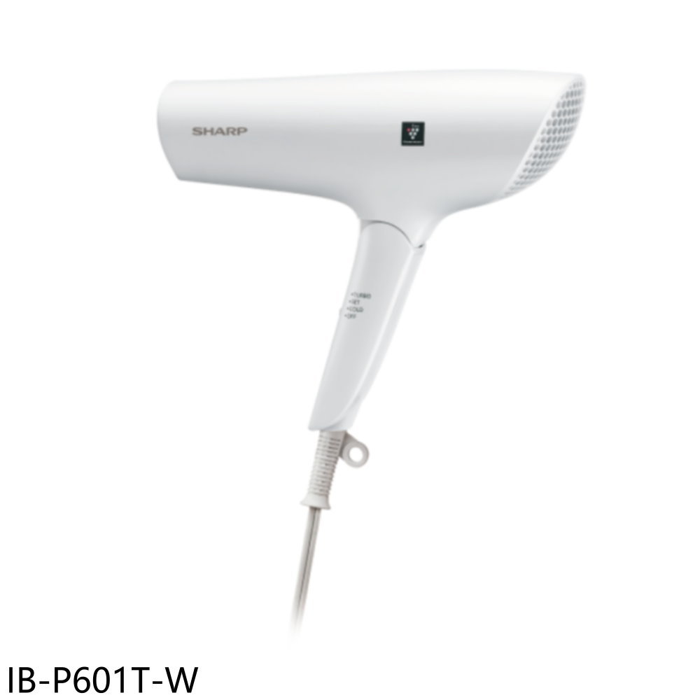 結帳97折★SHARP夏普【IB-P601T-W】四氣流水潤溫控月光白吹風機(7-11商品卡100元)