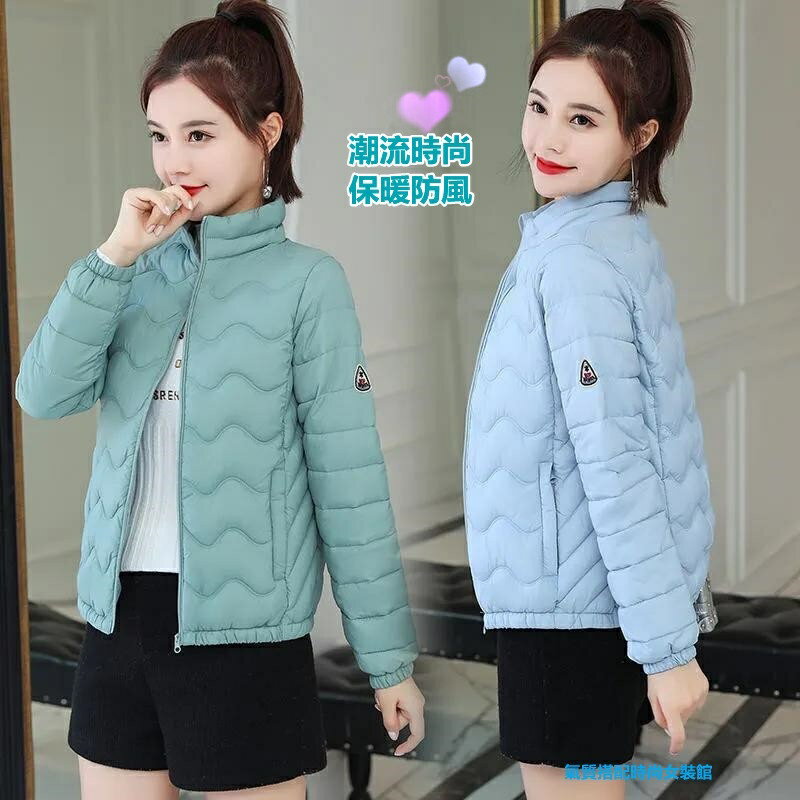 羽絨外套女 棉服 新款 短版款外套 輕薄羽絨衣 冬季 韓版 緊身小棉襖 顯瘦大尺碼女裝 棉衣 機車防風抗寒外套