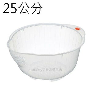 asdfkitty*日本製 INOMATA 透明洗米盆/快速洗米神器-25公分-瀝水籃/濾水籃
