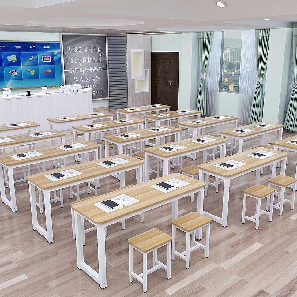 【臺灣公司 可打統編】培訓桌廠家直銷長條桌單雙人課桌椅中小學生補習班輔導培訓班書桌 y8182