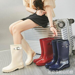 雨鞋女高筒韓國可愛時尚款外穿雨靴長筒水鞋防水防滑加絨成人套鞋 全館免運