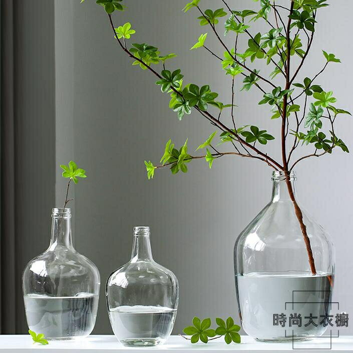 ❀樂天優選好物❀ 玻璃花瓶擺件客廳北歐透明水培插花裝飾花器【極有家】