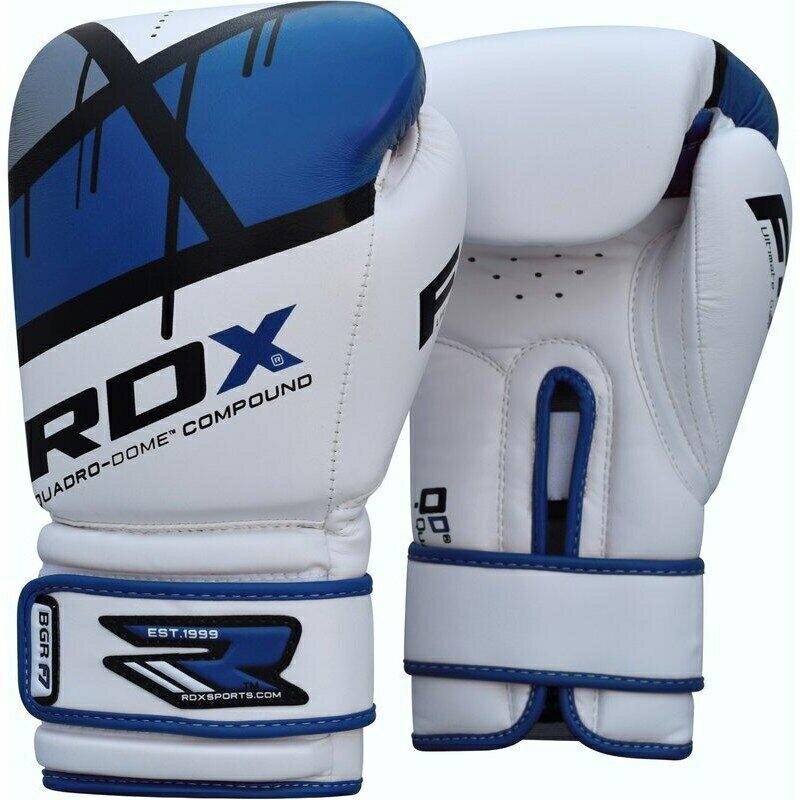 『VENUM旗艦館』RDX 英國 BGR-F7U QUADRO-DOME 拳擊手套 藍 白 尺碼 14oz