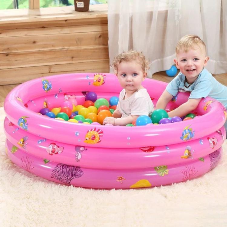 充氣泳池 夏樂海洋球池兒童家用波波池室內玩具充氣圍欄配滑梯彩色釣魚球池【摩可美家】