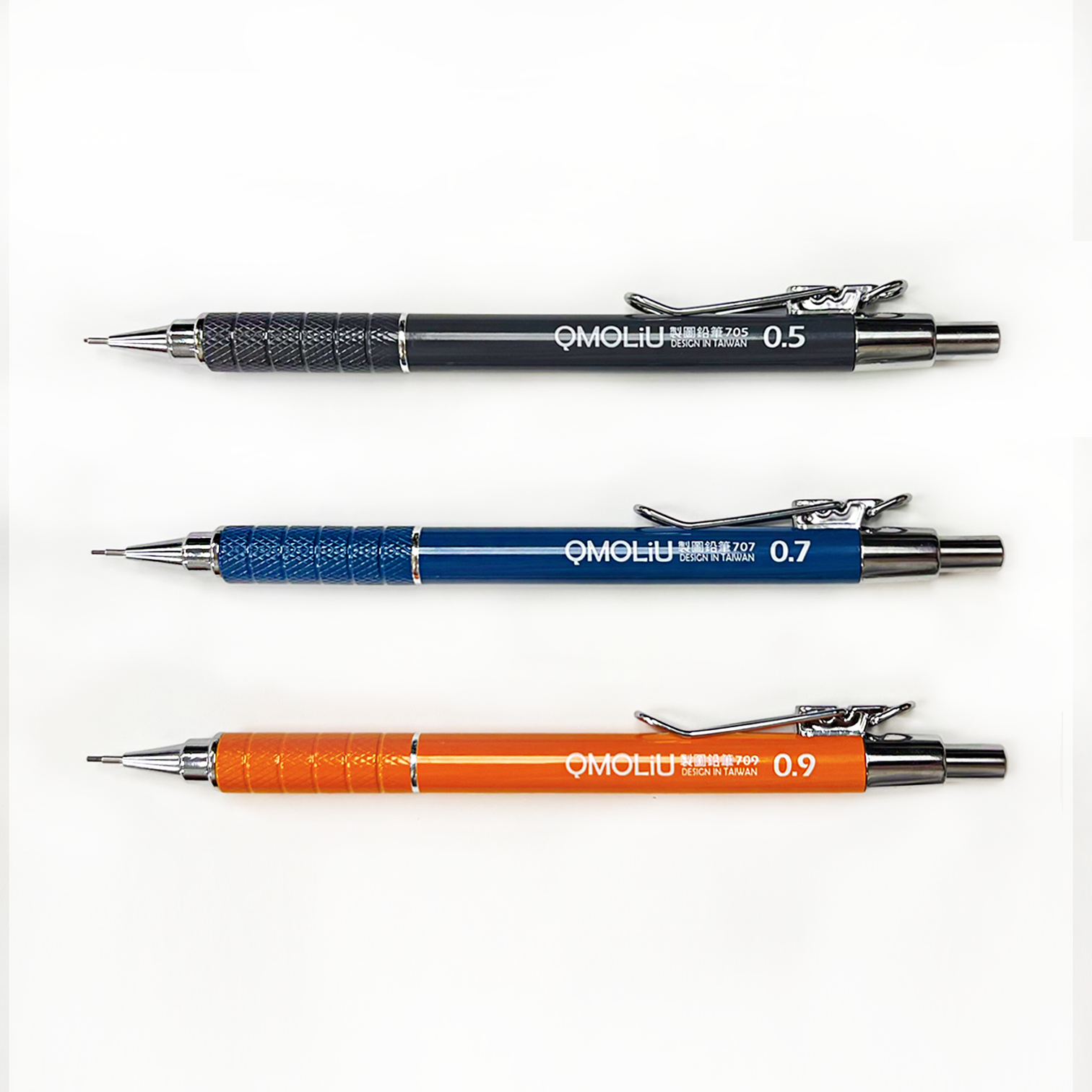 金屬低重心 自動筆 3入一組 [QMOLiU] 手繪 漫畫 室內設計 1