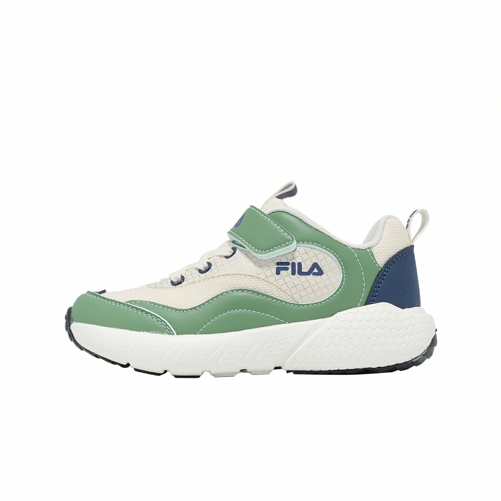 Fila 休閒鞋 J832A 中大童鞋 米 魔鬼氈 運動鞋 2J832A166
