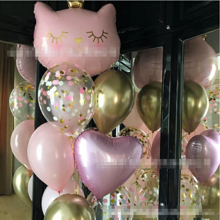 [Hare.D]貓咪鋁膜氣球組 派對佈置 貓咪氣球 氣球 裝飾 角落 裝飾牆 背景牆