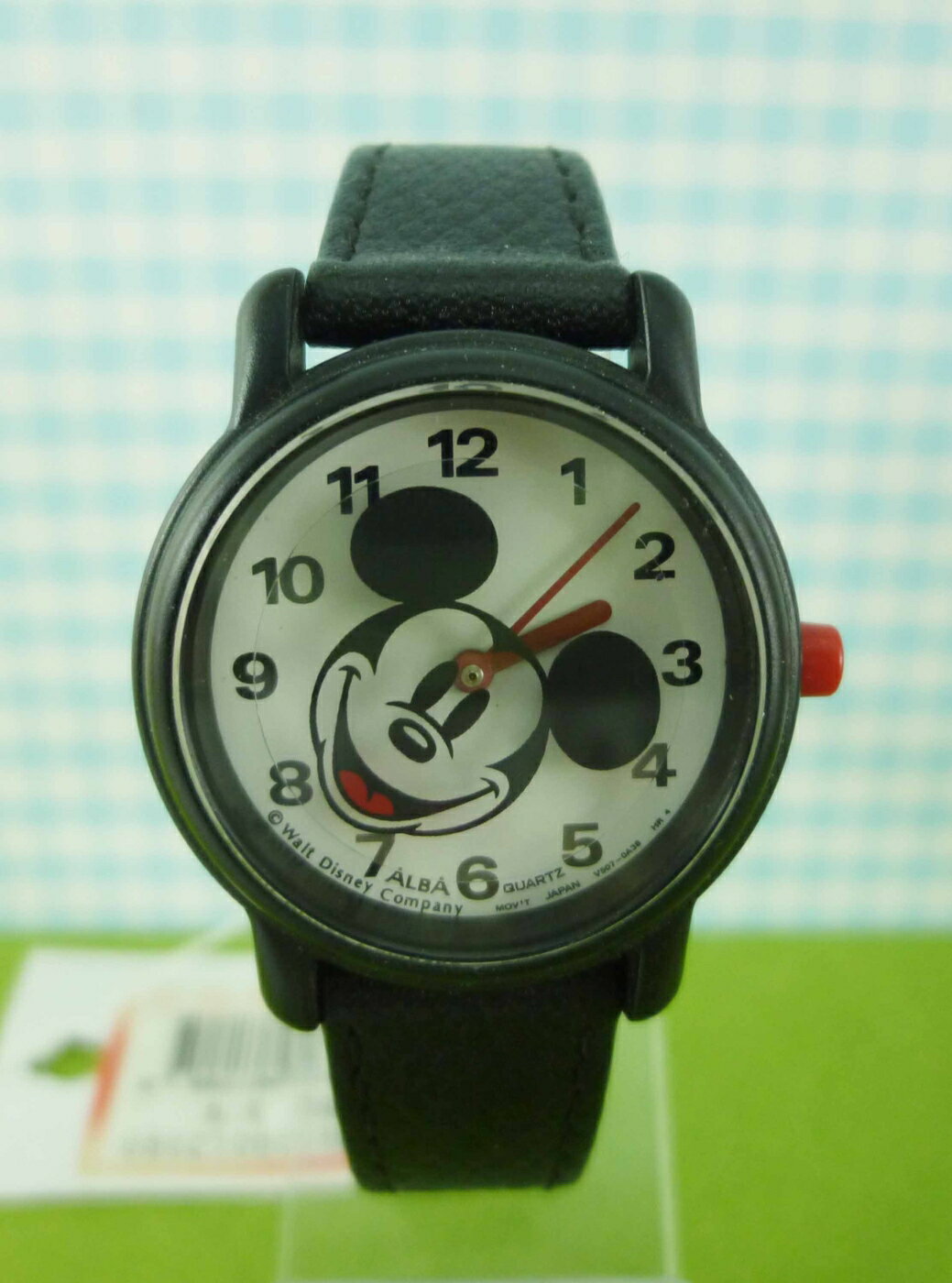 【震撼精品百貨】米奇/米妮 Micky Mouse 手錶-米奇大頭微笑圖案-黑色 震撼日式精品百貨
