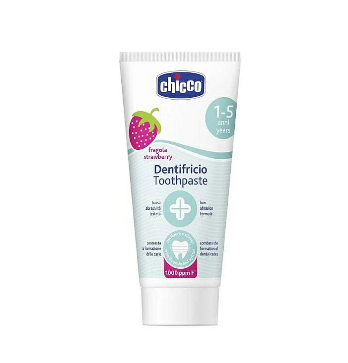Chicco 兒童木糖醇含氟牙膏50ml(CCA121031水果草莓)(特價) 153元