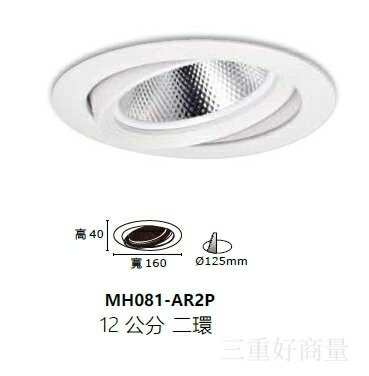 MARCH AR111 MH081-AR2P 15cm 光源另計 崁燈 可調角度 MH081-AR3P 好商量~