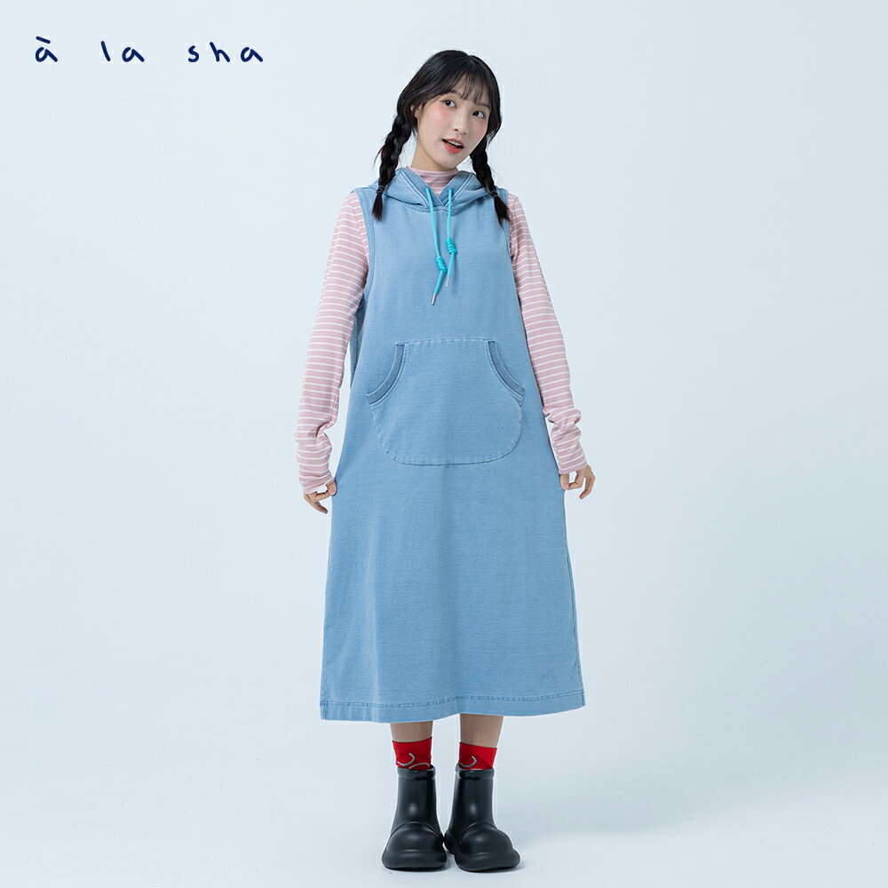 a la sha 阿財牛仔背心洋裝