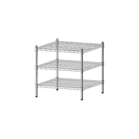 層架/鐵力士架/置物架 荷重型 60x60x60公分 三層電鍍(鎖管)波浪收納架 dayneeds 0