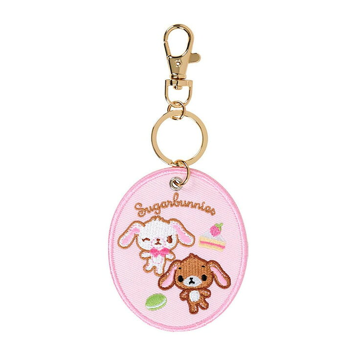 【震撼精品百貨】Sugarbunnies 蜜糖邦尼~日本SANRIO三麗鷗 蜜糖邦尼刺繡布鑰匙圈-2025角色大賞*48669