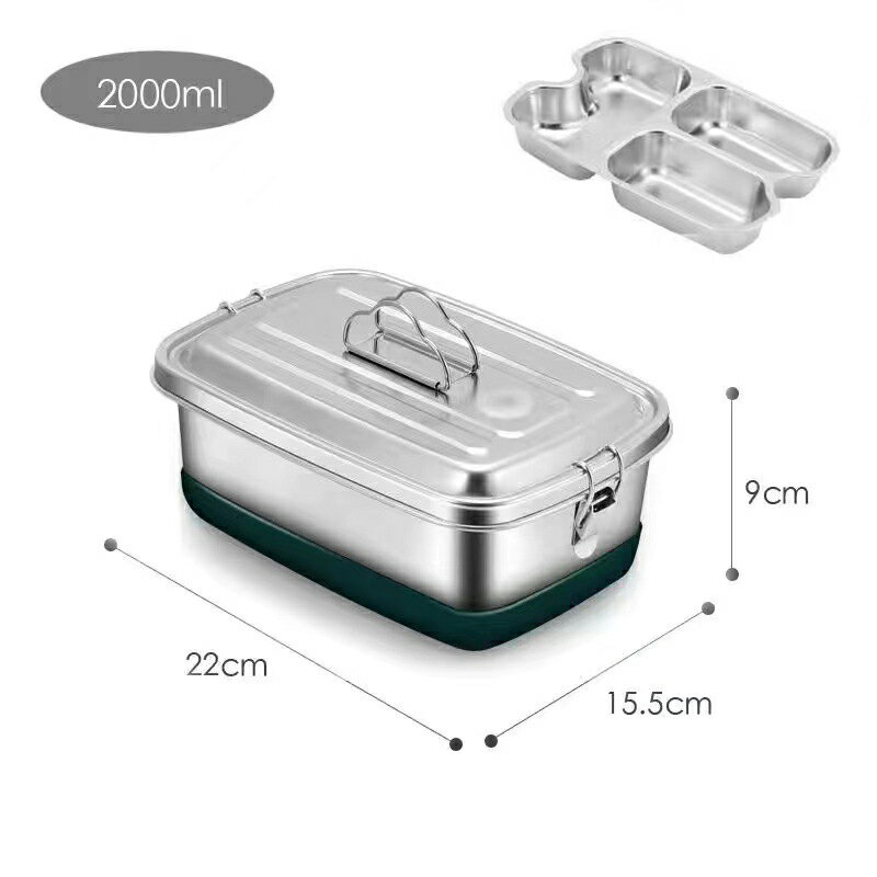 [現貨]便當盒 不鏽鋼便當盒 可蒸便當盒 不銹鋼便當盒 雙層 分隔便當盒 加熱餐盒 雙層分隔式不鏽鋼便當盒 0