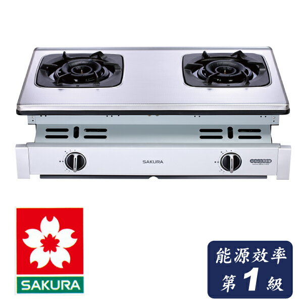櫻花一級能效崁入式雙炫火雙口不鏽鋼瓦斯爐/G6900S/天然 全省免費基本安裝（離島及偏遠鄉鎮市除外）