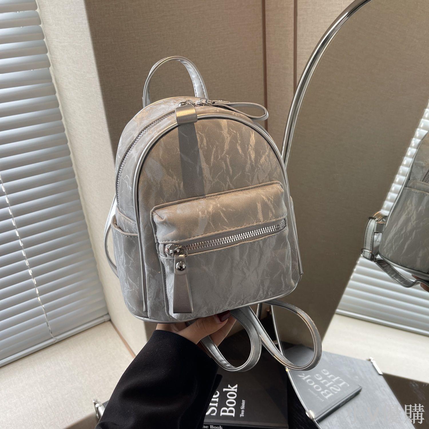 高階洋氣揹包女2024小眾網紅外出旅行書包大學生百搭大容量雙肩包