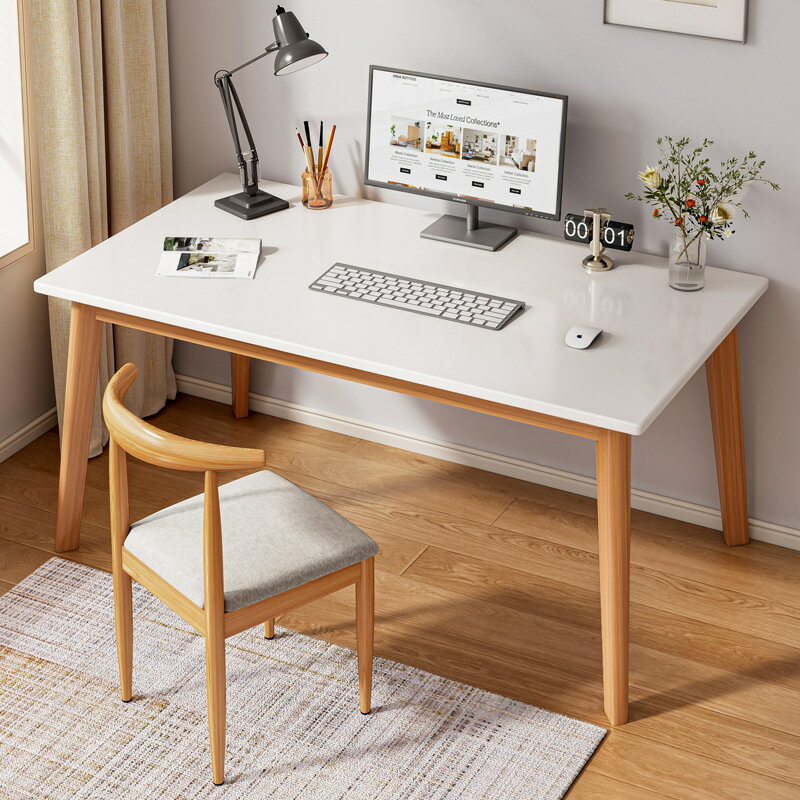 APP下單享點數9% 簡易書桌實木腿學生學習桌子簡約辦公家用臺式電腦桌椅臥室寫字桌