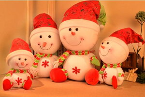 裝飾品雪人 聖誕節裝飾品擺飾布藝雪人公仔大頭坐姿雪人聖誕樹裝飾娃娃玩偶 年中鉅惠 可開發票