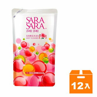 莎啦莎啦 玫瑰嫩白沐浴乳 補充包 800g (12入)/箱【康鄰超市】