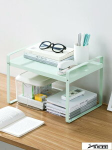 簡易書架 可伸縮簡易書架置物架辦公室桌面收納架桌上多層書桌整理小架子【九折特惠】