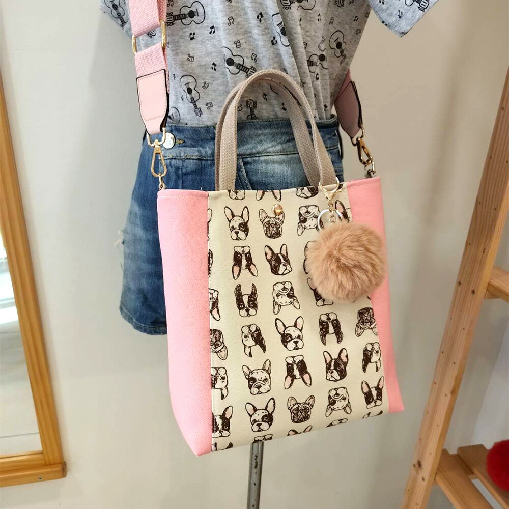 Miranda Handmadex覓品竹北手作店-手提斜背長形包-可愛法鬥