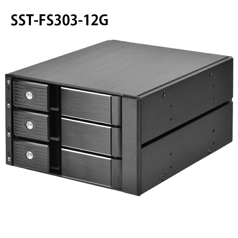 【最高現折268】SilverStone 銀欣 FS303-12G 5.25吋至3.5吋SAS/SATA硬碟抽取盒/SST-FS303-12G