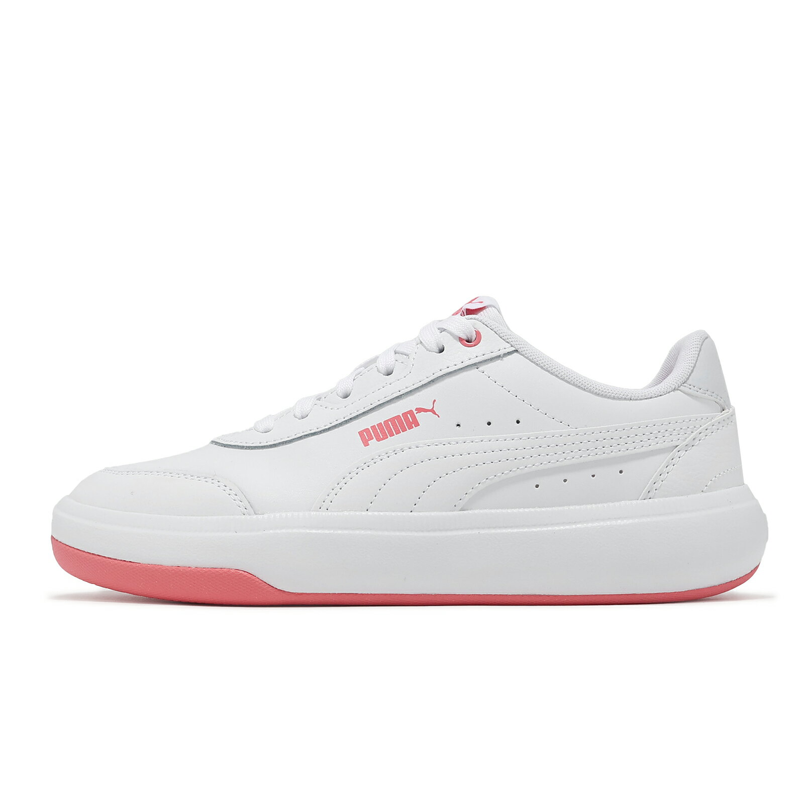 Puma 休閒鞋 Tori 女鞋 白 粉橘 皮革 厚底 增高 小白鞋 38302619