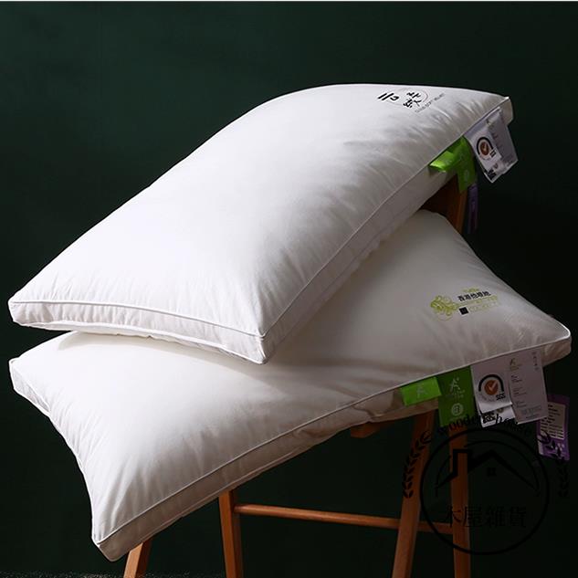 柔軟助睡眠全棉枕頭可機洗枕芯護頸枕不塌陷單人枕頭家用【木屋雜貨】