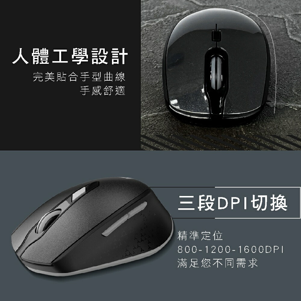 【KINYO】2.4GHz無線滑鼠 (GKM-915B) 3