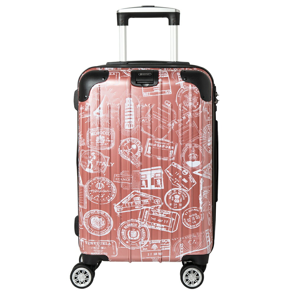 【ALLDMA 鷗德馬】20吋登機箱、郵戳箱、大理石紋、防爆拉鏈、TSA海關鎖、掛包扣、飛機輪、耐摔耐刮、可加大、多色可選 0