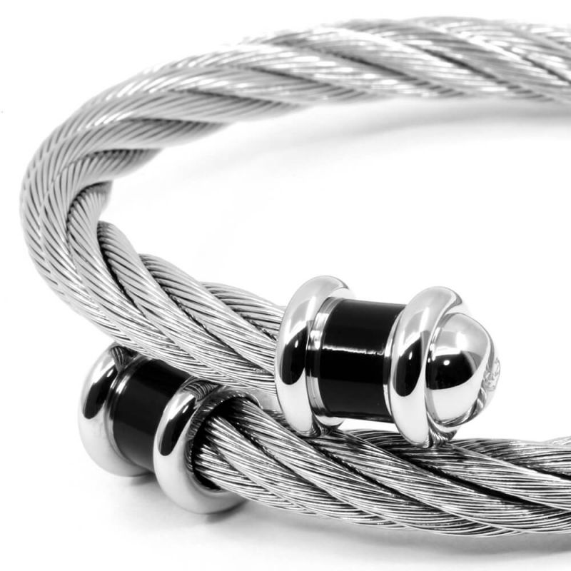 CHARRIOL】夏利豪BANGLE CELTIC NEW ART DECO鋼索手環04-01-180M 輕