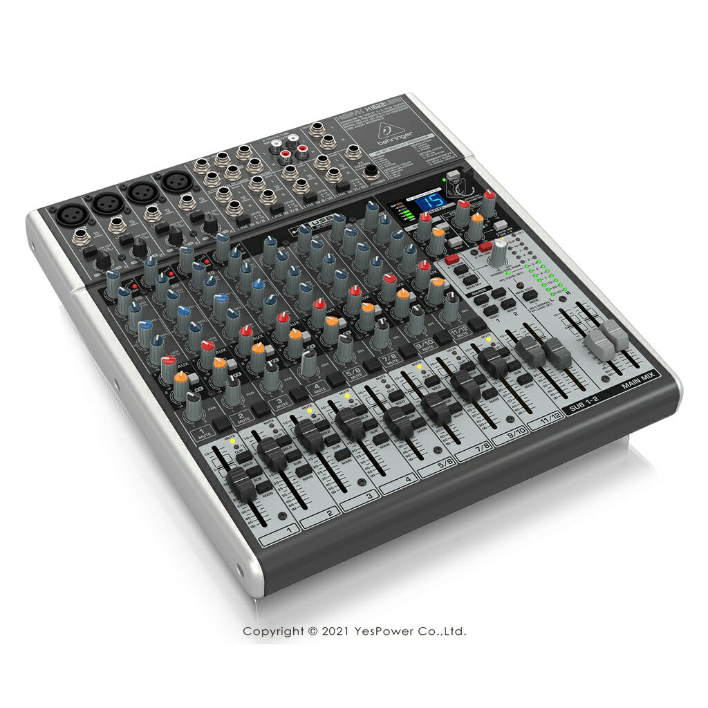 XENYX X1622USB Behringer耳朵牌 十二軌/12軌數位效果混音器/內建USB輸出/新增旋鈕