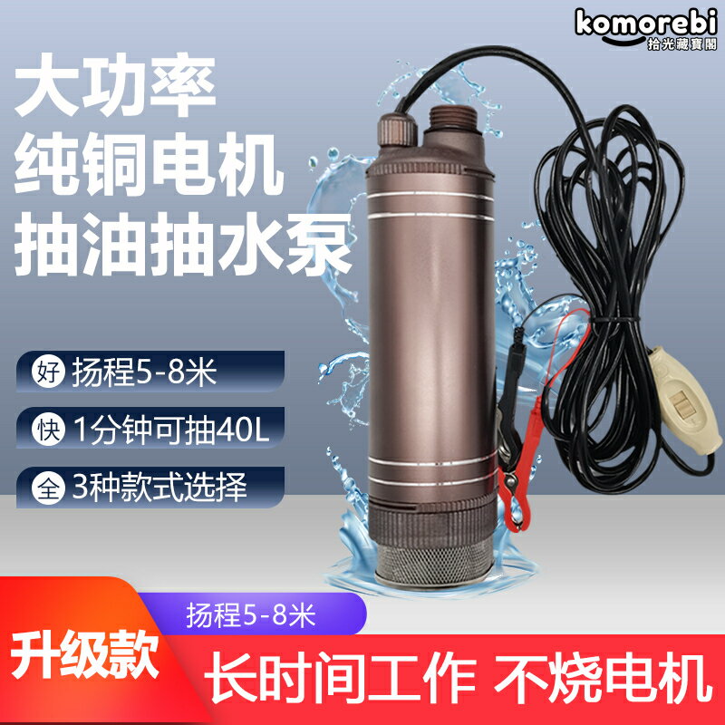 【大功率多電壓】抽油泵 加油泵 水泵 抽油機 抽油器 電動油泵 12V/24V/220V通用 便攜小型 抽柴油汽油機油 汽修廠加油站必備