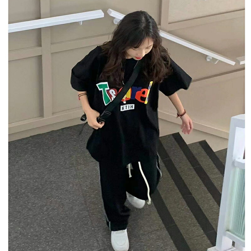 純棉短袖t恤女2022年新款chic港味上衣夏季設計感小眾ins寬松半袖