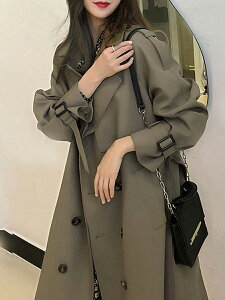 2022年新款風衣女韓系中長款小個子chic設計高級感早春秋外套大衣