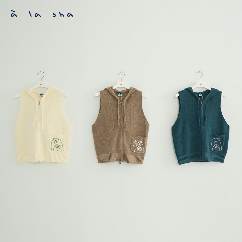 a la sha 大小Q咪連帽背心 2