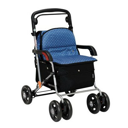 日本幸和TacaoF標準扶手型步行車R132(水藍)帶輪型助步車/步行輔助車/散步車/助行椅