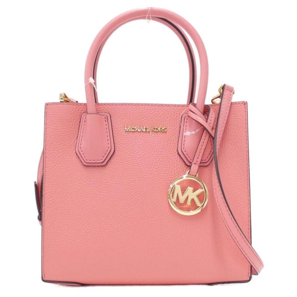 MICHAEL KORS 鵝卵石紋風琴包 手提斜背兩用包 防刮真皮 琴譜包 手提包 M88646 粉色MK(現貨)▶指定Outlet商品5折起☆現貨【送禮首選★APP下單點數4倍送】